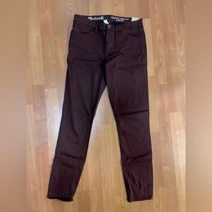 Madewell Burgundy Skinny Pants
